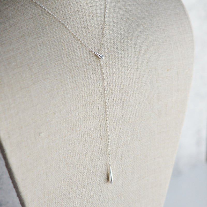 Radiant Sterling Silver Adjustable Y/ Lariat Necklace