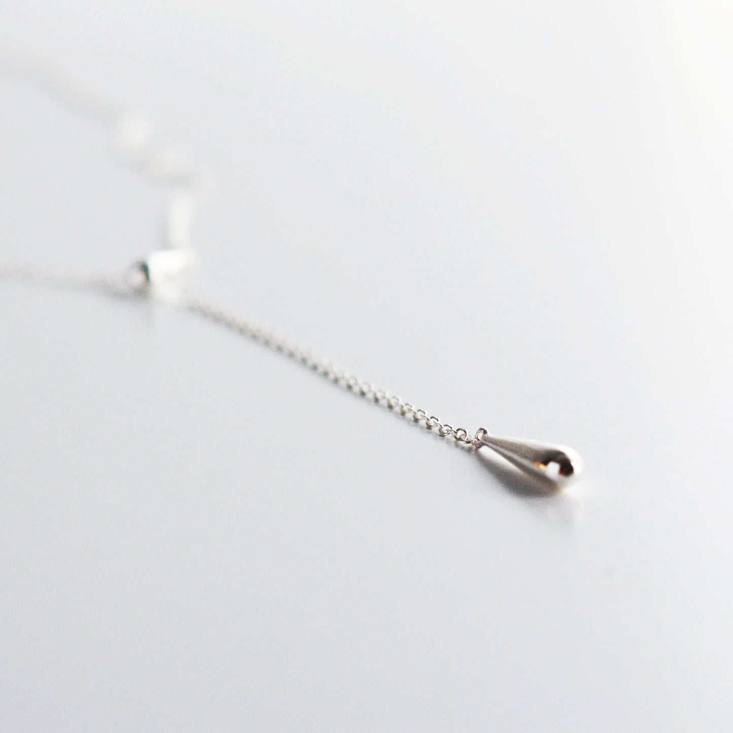 Radiant Sterling Silver Adjustable Y/ Lariat Necklace