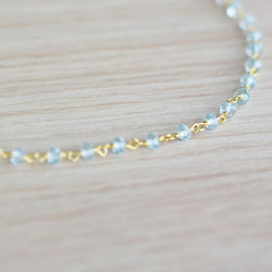 Sky Blue Topaz Beaded Necklace