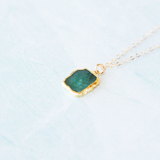 Emerald Slice Necklace