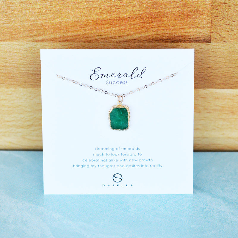 Emerald Slice Necklace