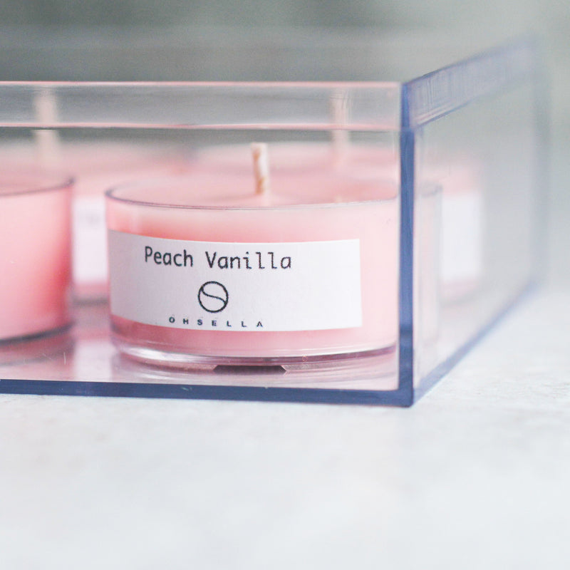 Peach Vanilla Set of 4 Tea Lights