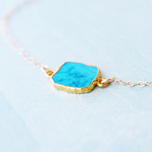 Turquoise Slice Necklace