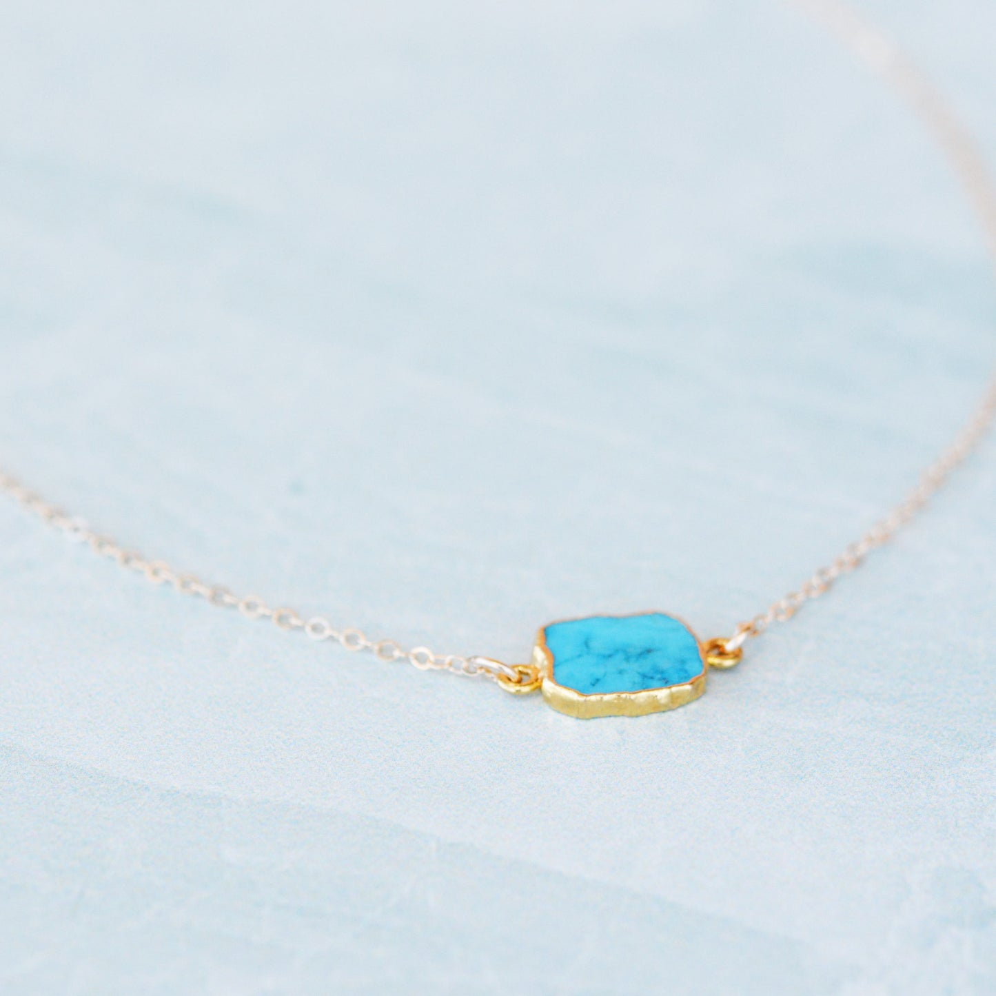 Turquoise Slice Necklace