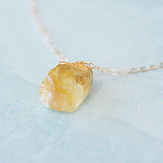 Rough Citrine Necklace