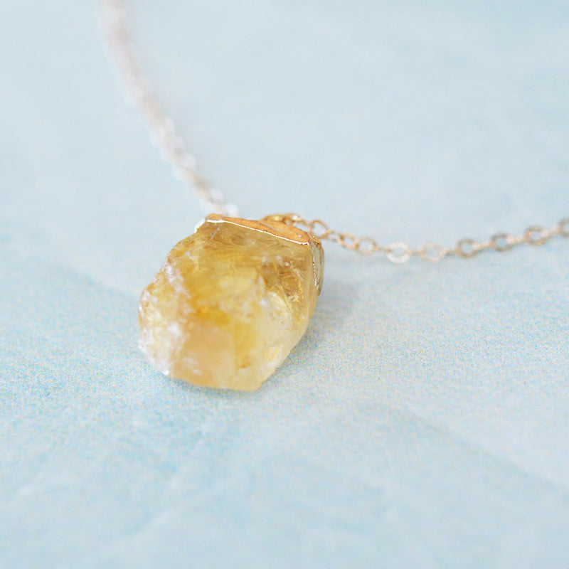 Rough Citrine Necklace