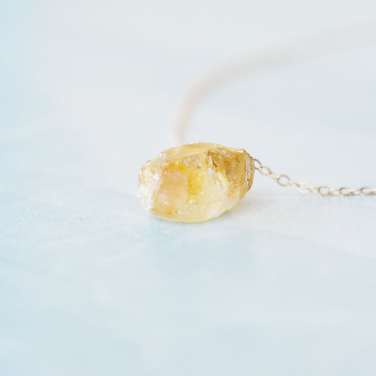 Rough Citrine Necklace