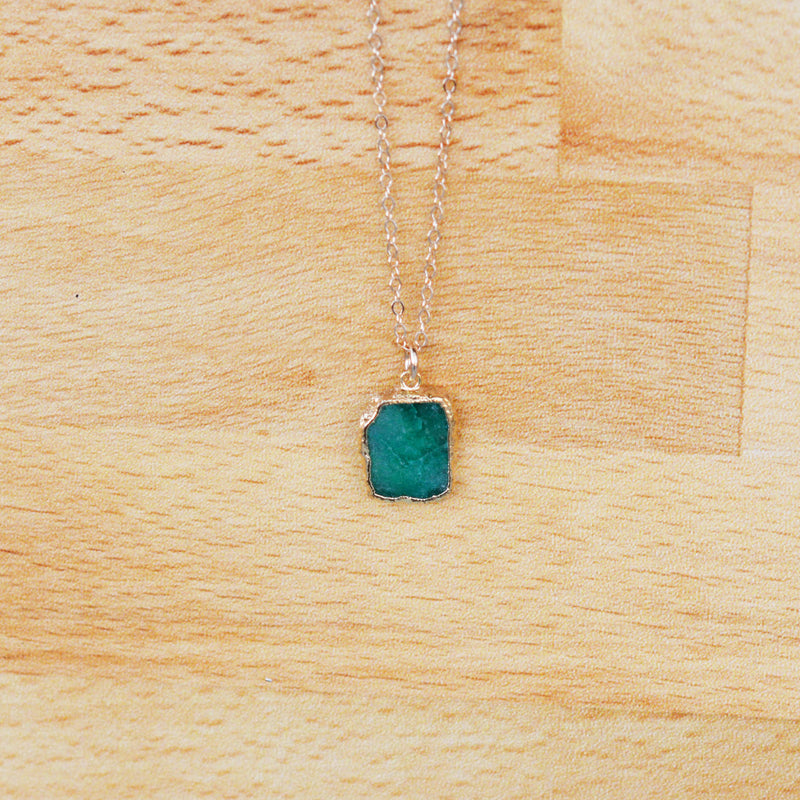 Emerald Slice Necklace