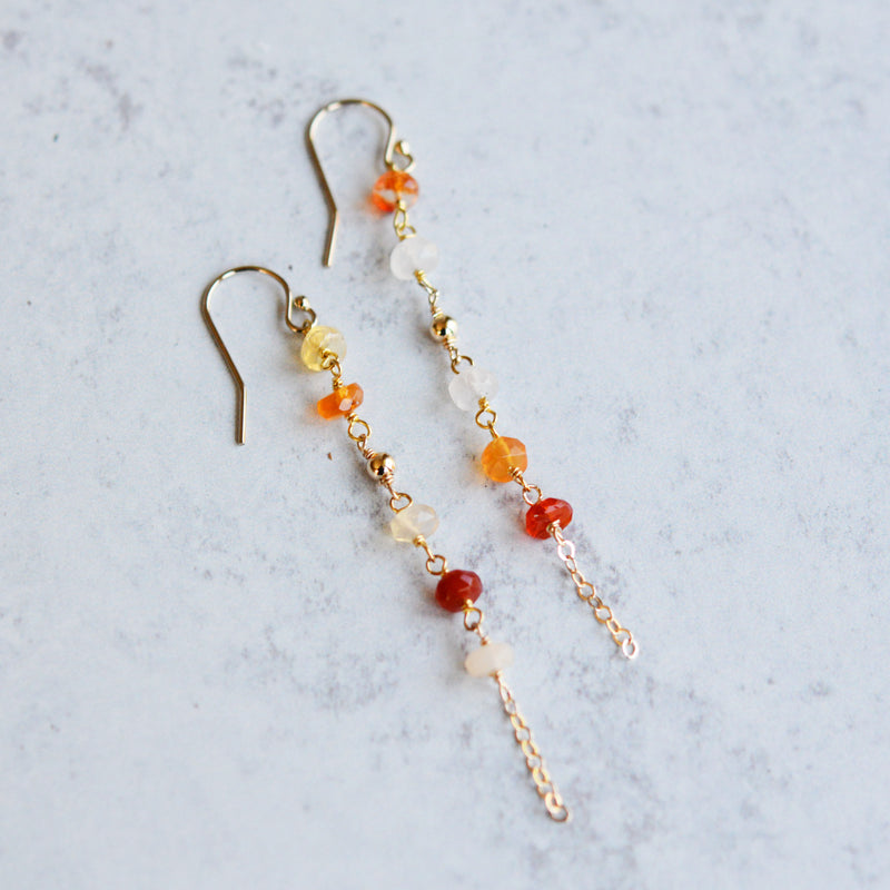 Fire Opal Earring