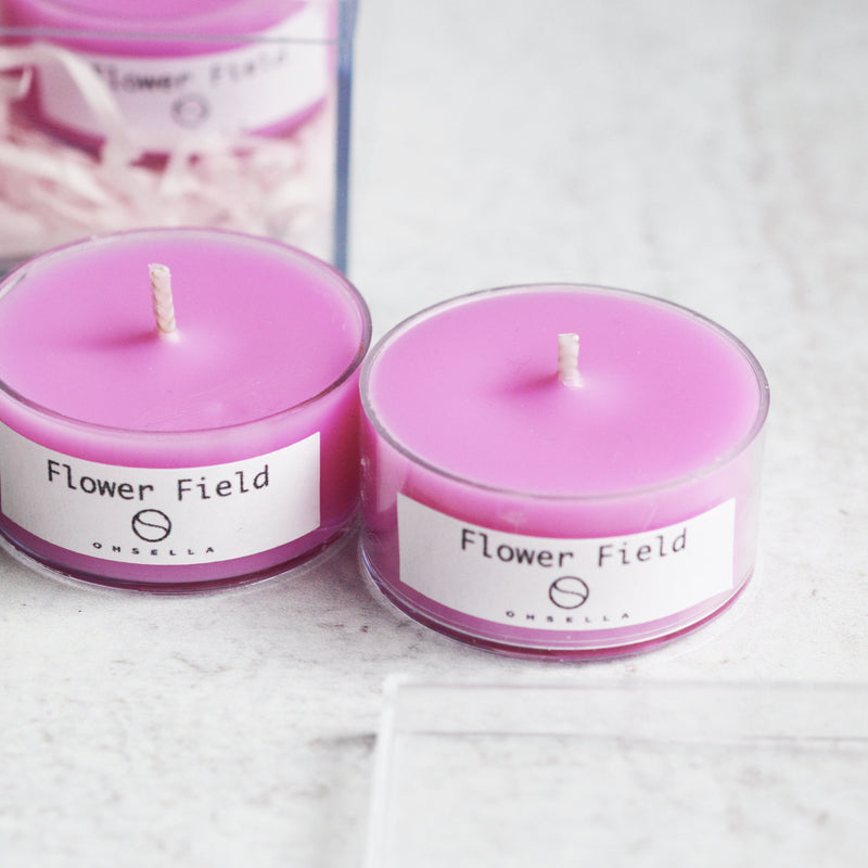 Flower Field Set of 4 Tea Lights