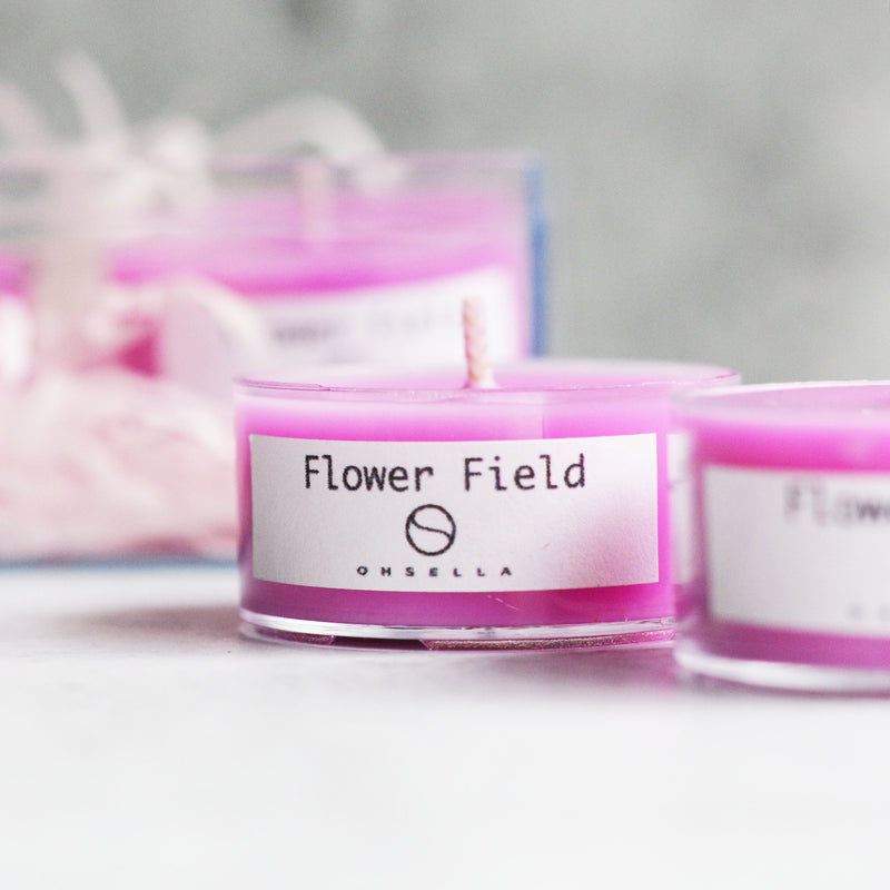 Flower Field Set of 4 Tea Lights