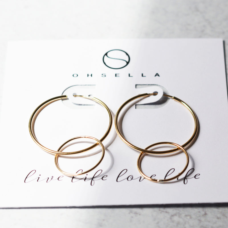 Gold Fill Double Hoop Earring