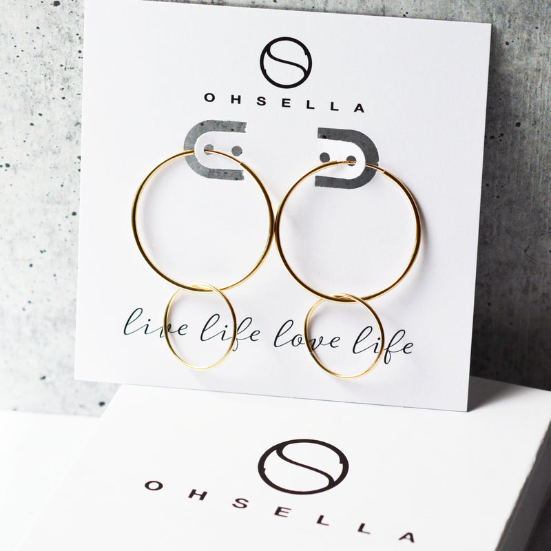 Gold Fill Double Hoop Earring