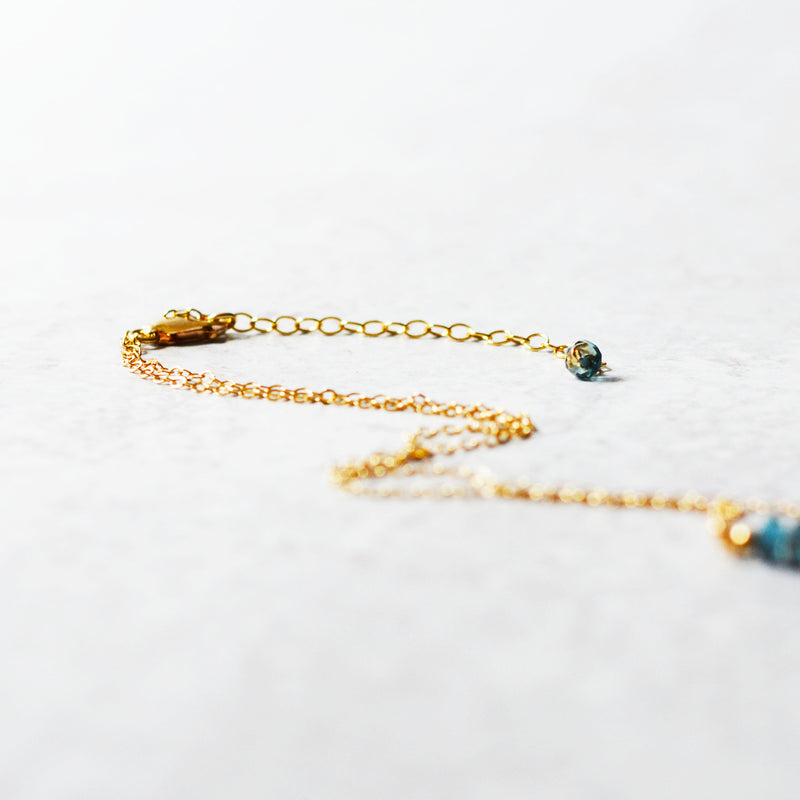 London Blue Topaz Bar Necklace