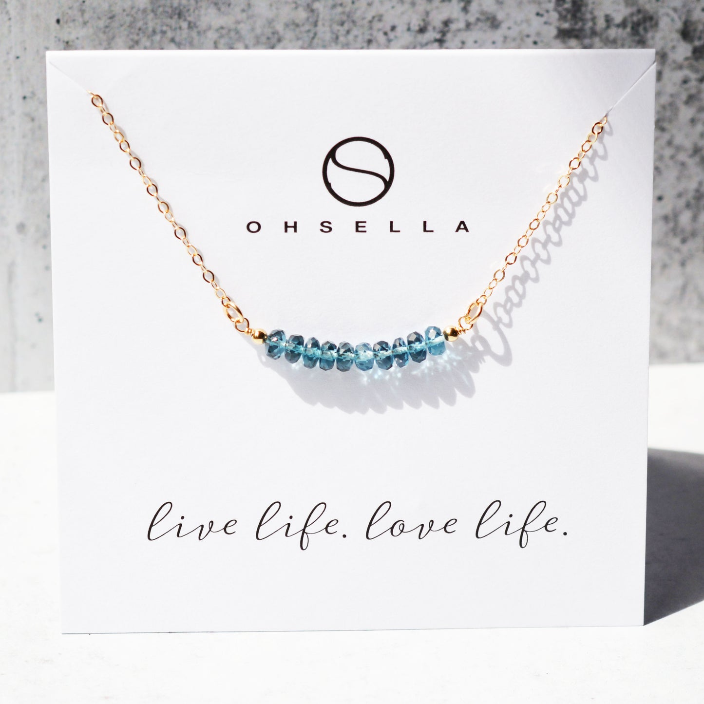 London Blue Topaz Bar Necklace