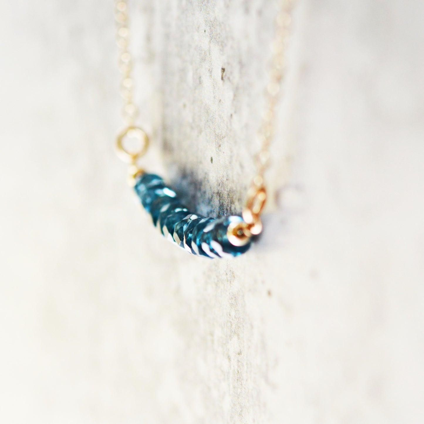 London Blue Topaz Bar Necklace