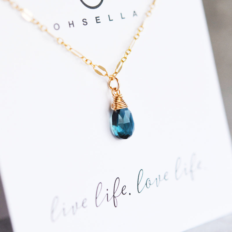 London Blue Topaz Necklace