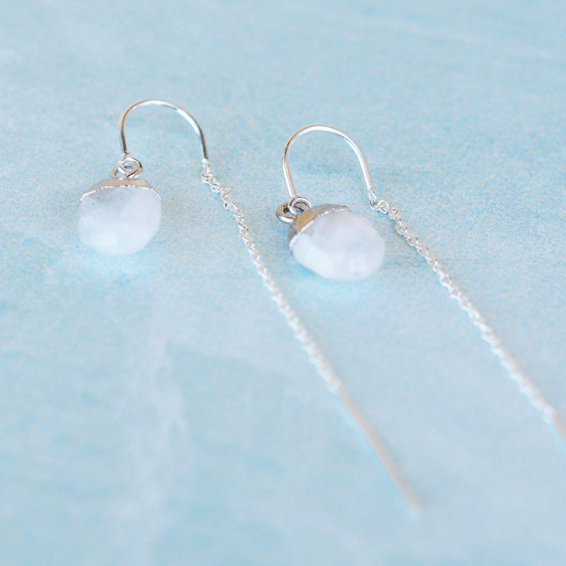 Moonstone Threader Earring