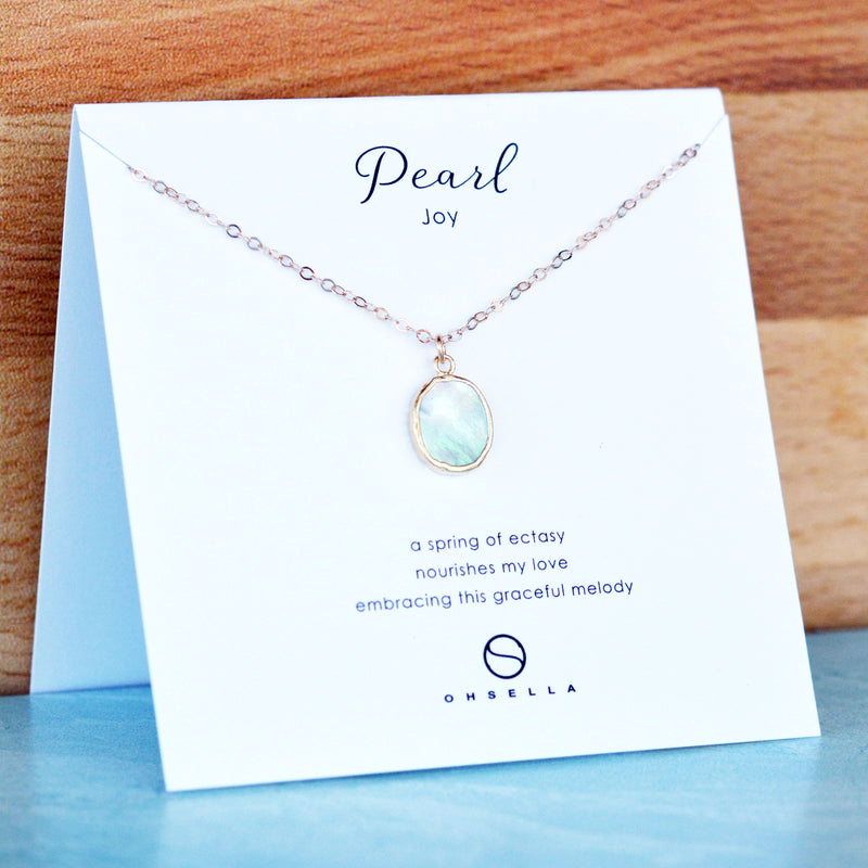 Mother of Pearl Slice Necklace