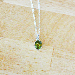 Oval Peridot Necklace