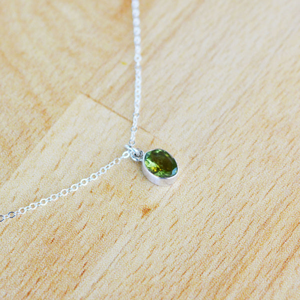 Oval Peridot Necklace