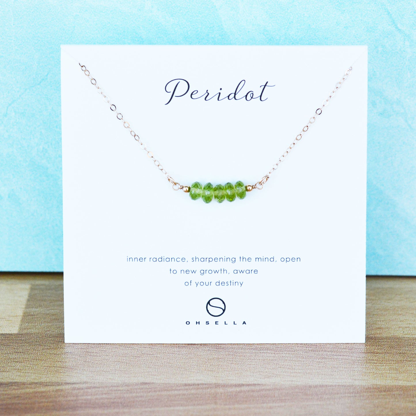 Peridot Bar Necklace