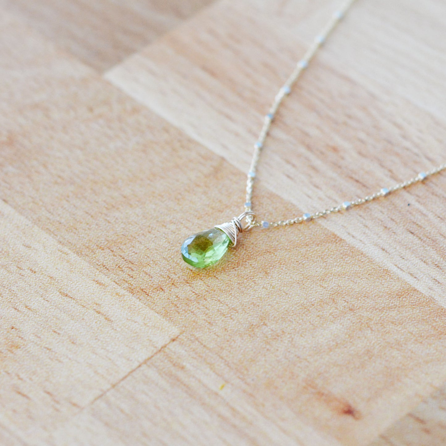 Peridot Briolette Necklace