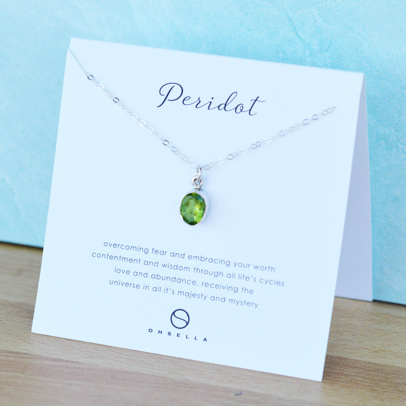 Oval Peridot Necklace