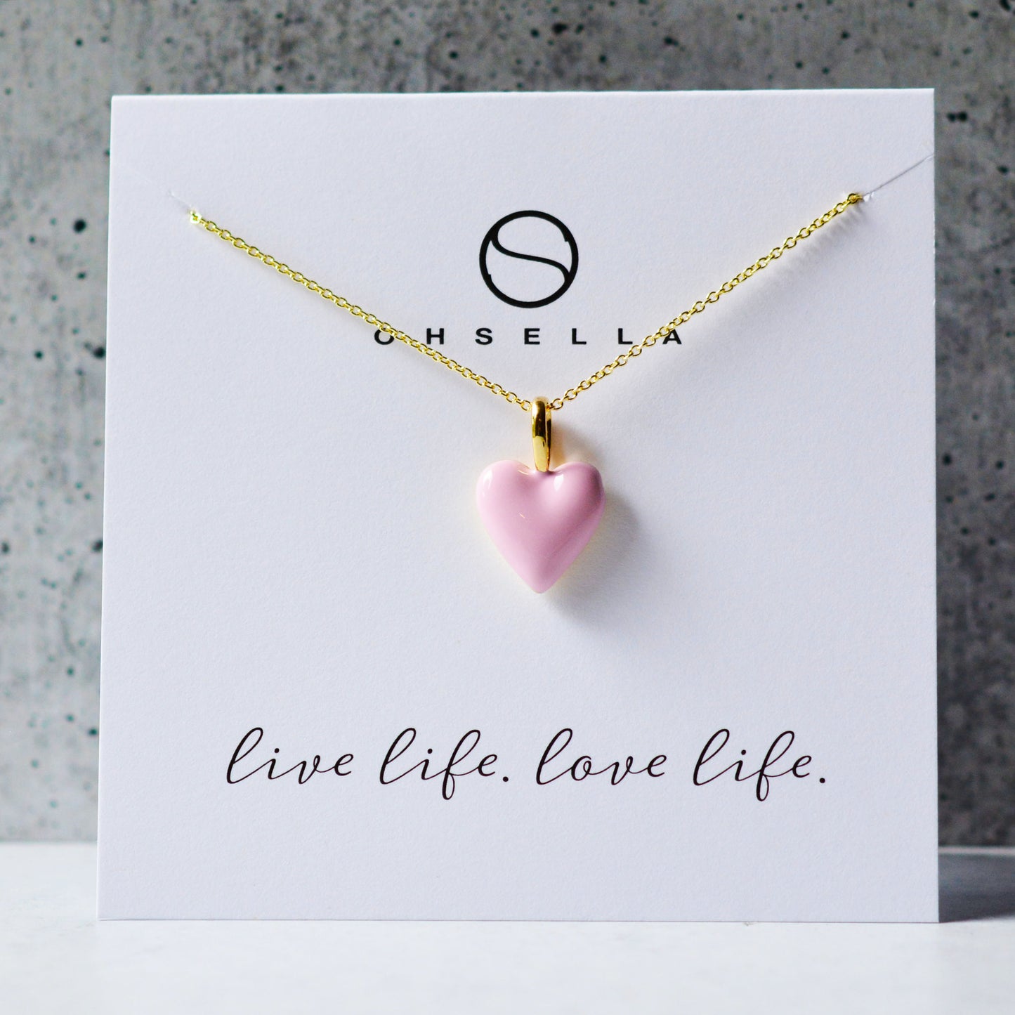 Enamel Heart Necklace