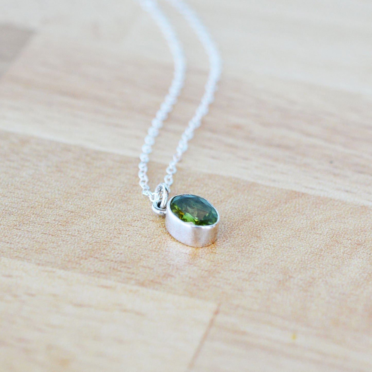 Oval Peridot Necklace