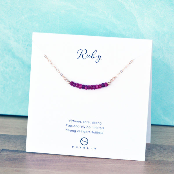 Ruby Bar Necklace