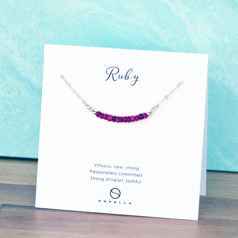 Ruby Bar Necklace