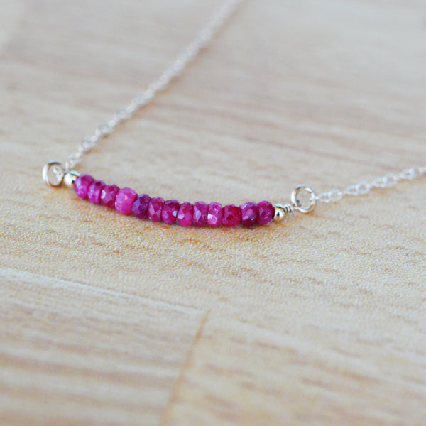 Ruby Bar Necklace