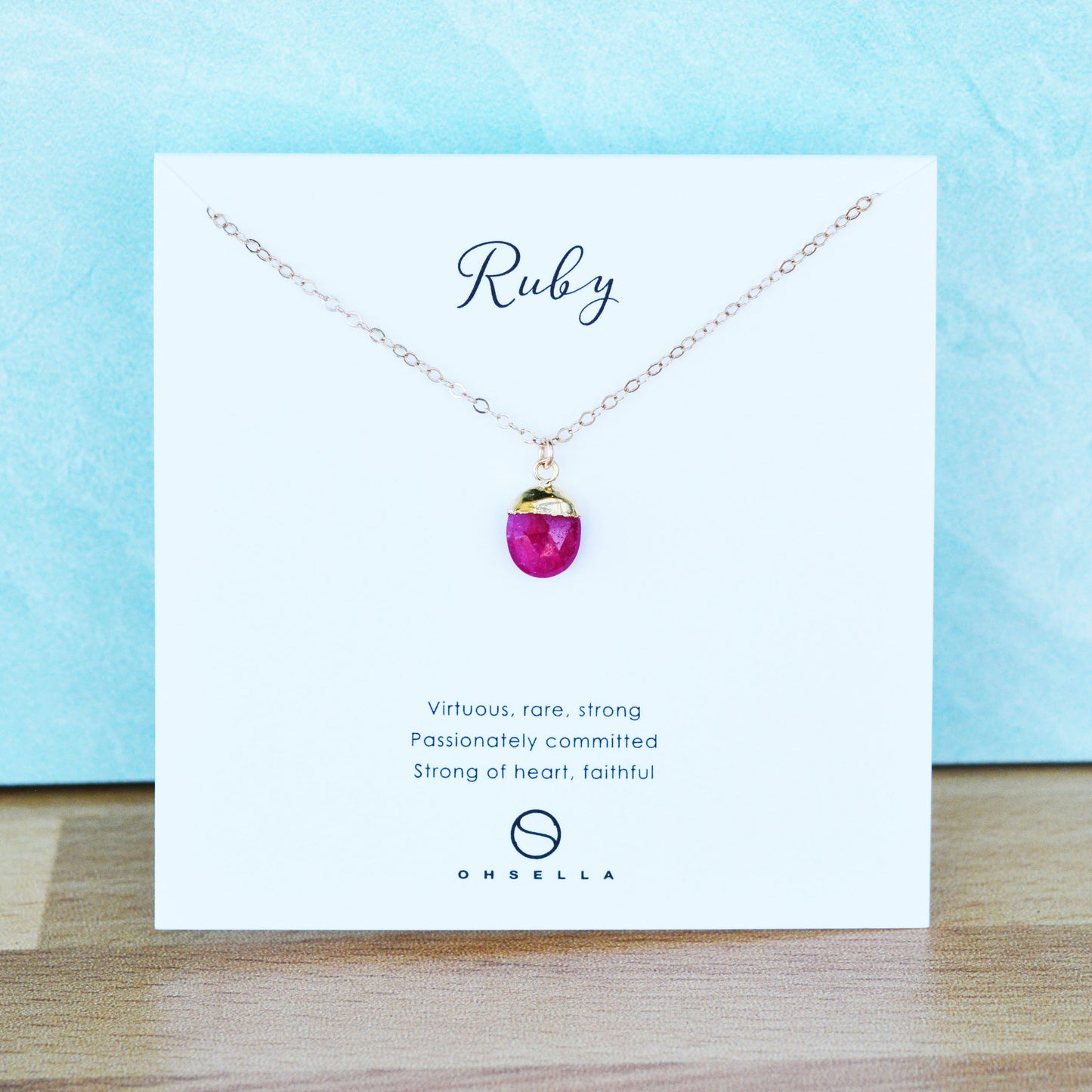 Ruby Pendant Necklace