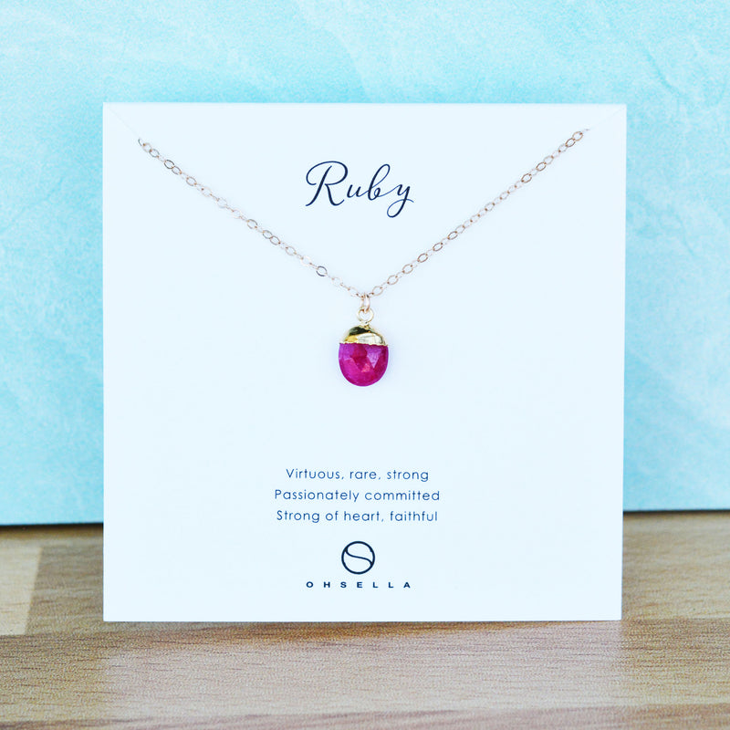 Ruby Pendant Necklace