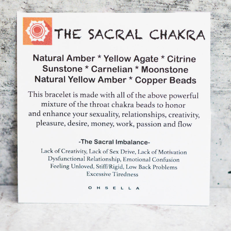 The Sacral Chakra Bracelet - Emotional Intimacy & Relationship