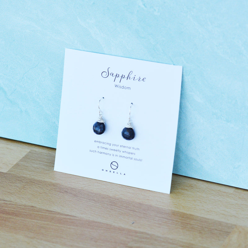 Sapphire Drop Earring