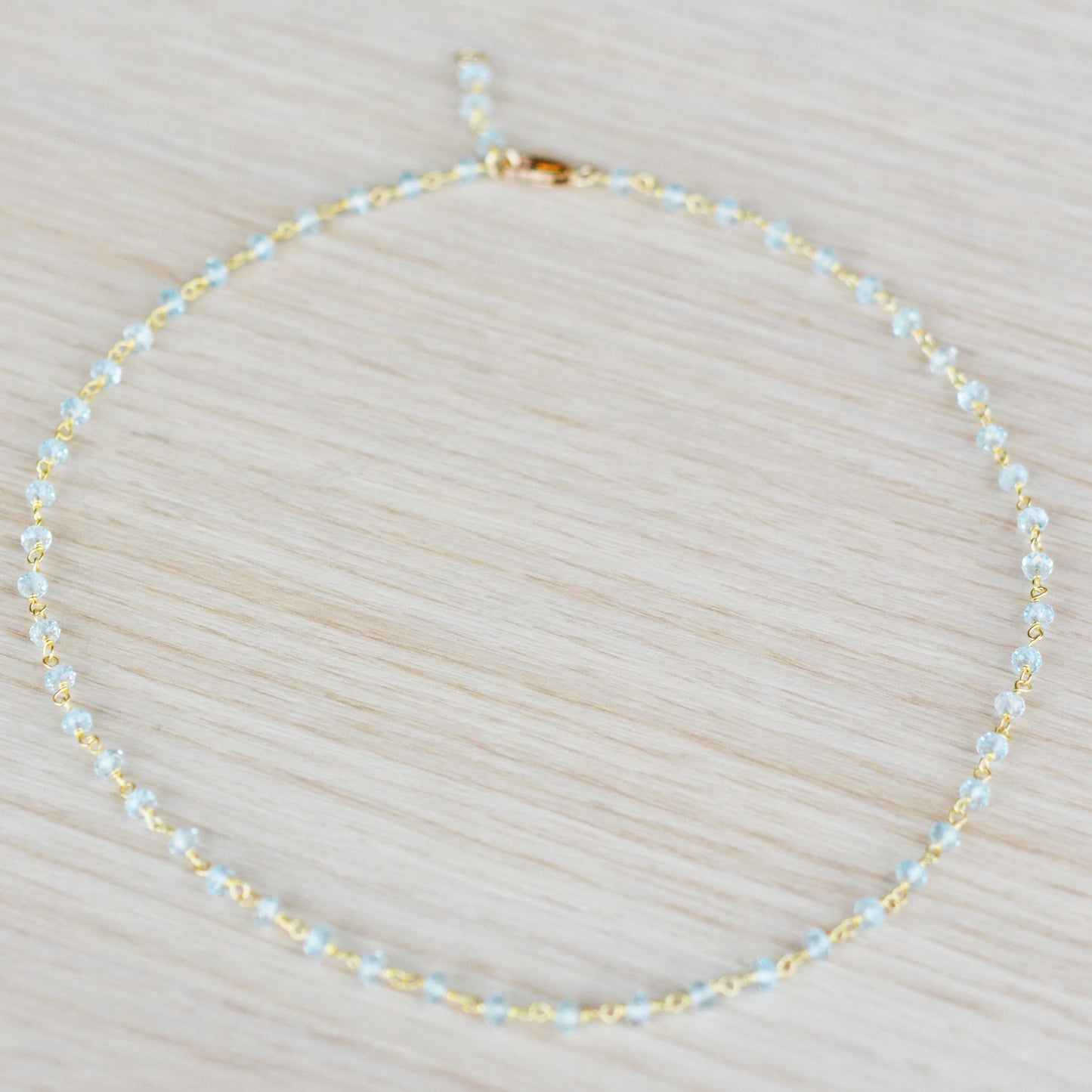 Sky Blue Topaz Beaded Necklace