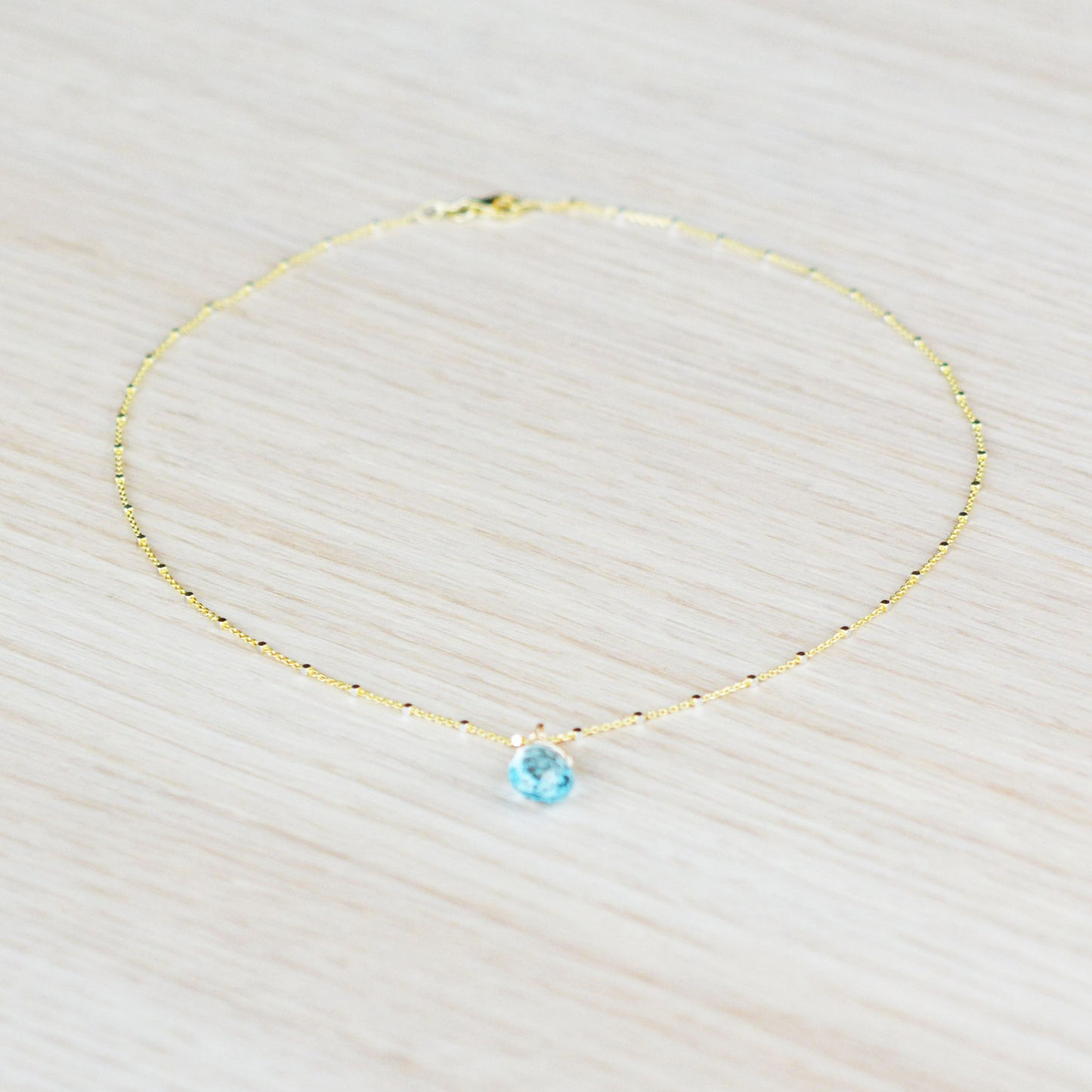 Sky Blue Topaz Pendant Necklace