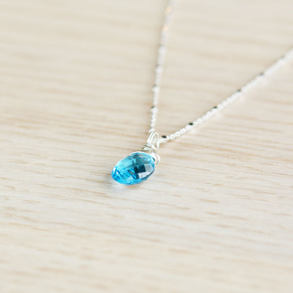 Swiss Blue Topaz Necklace