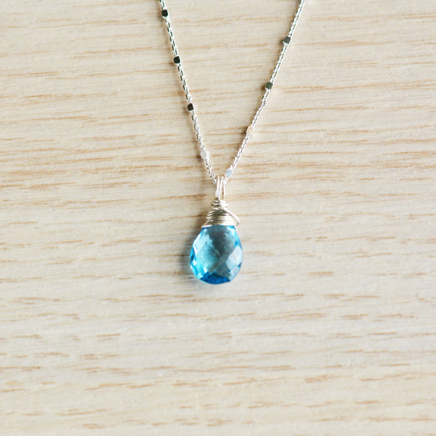 Swiss Blue Topaz Necklace