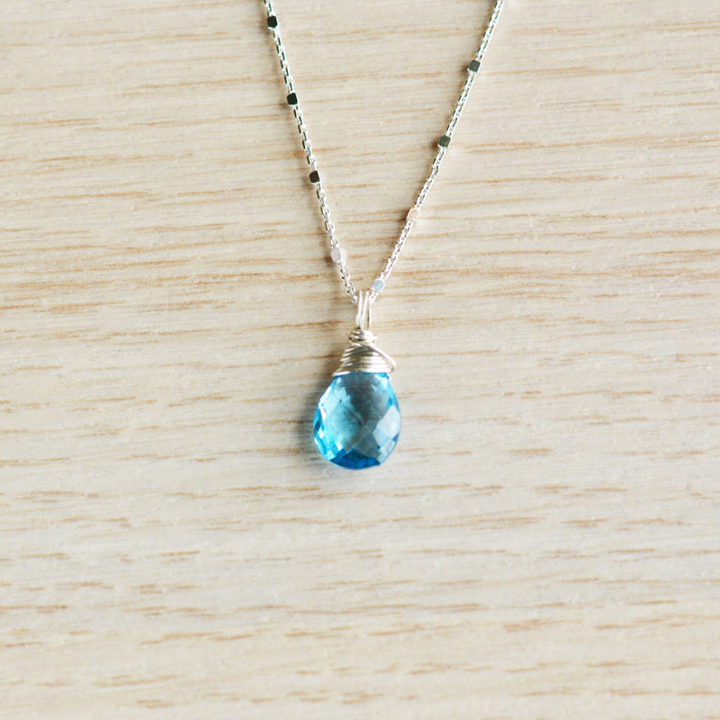 Swiss Blue Topaz Necklace