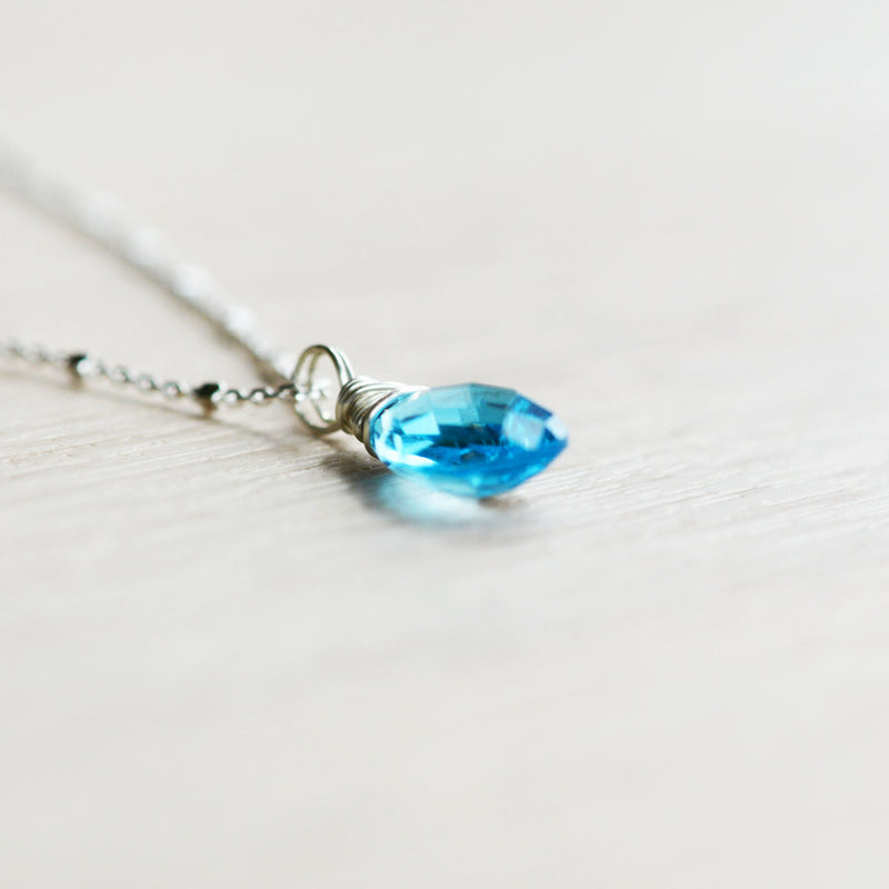 Swiss Blue Topaz Necklace