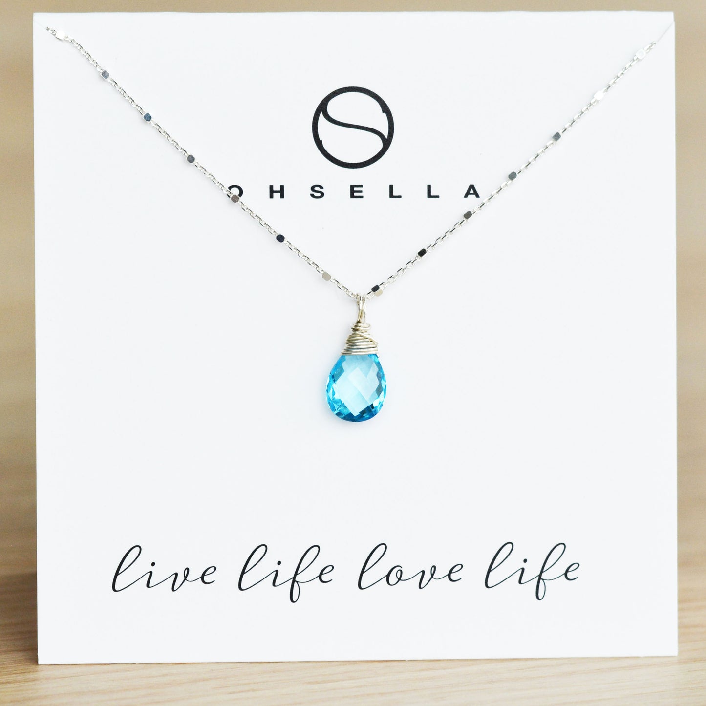 Swiss Blue Topaz Necklace