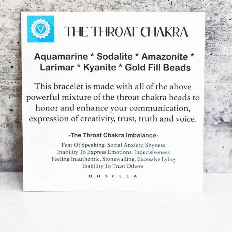 The Throat Chakra Bracelet- Clear Communication & Authentic Expression