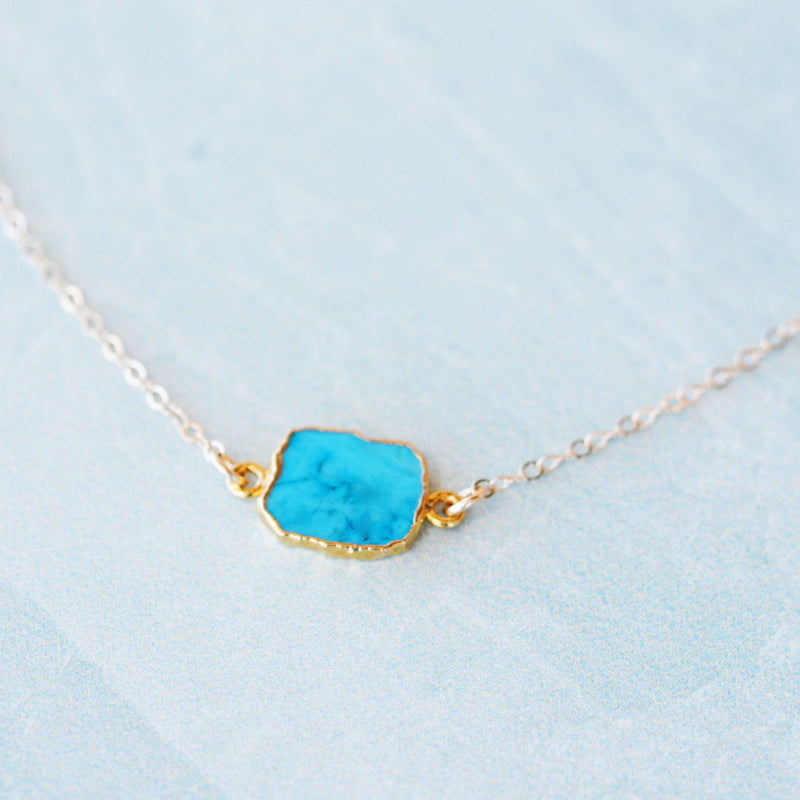 Turquoise Slice Necklace